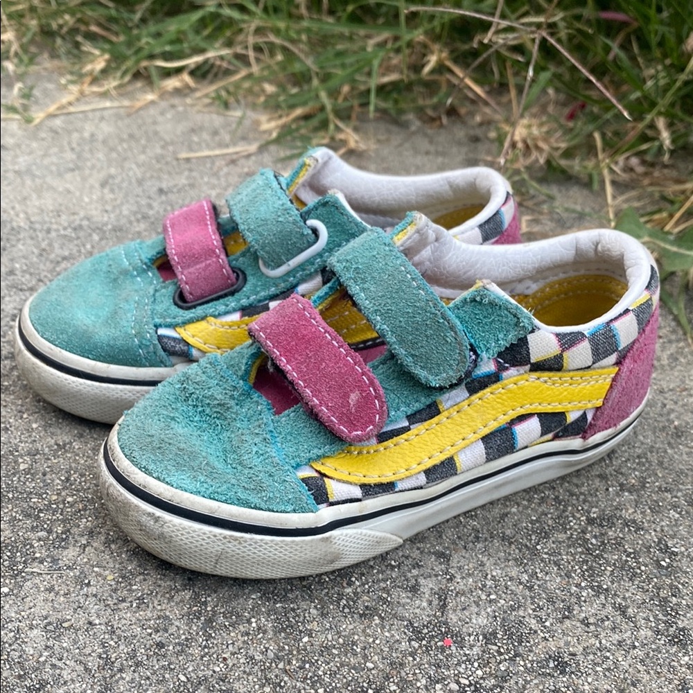 Retro Looking Vans Colorful Kids Sneakers toddler 6